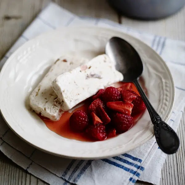 Semifreddo with Rhubarb & Ginger Jam