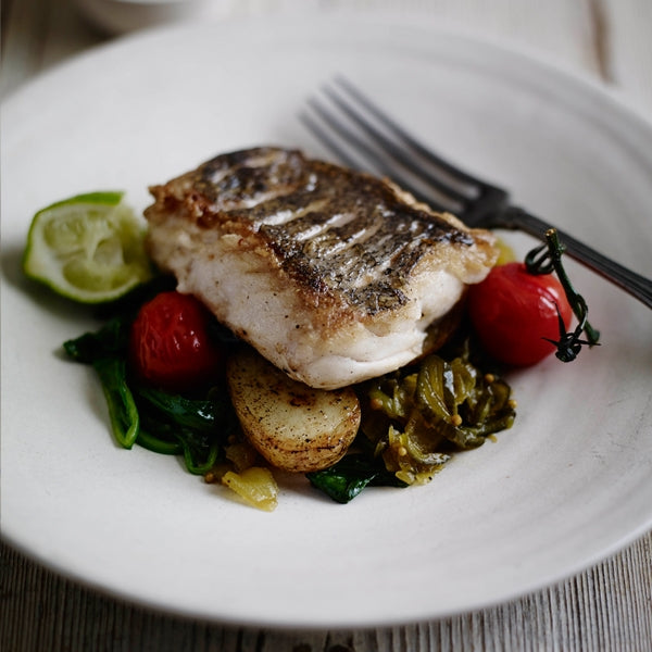 Hake Fillet with Sweet Cucumber Pickle