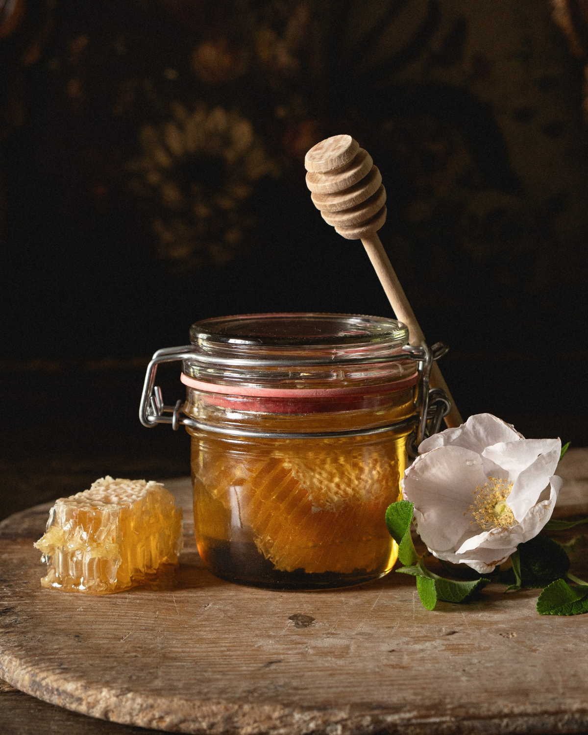 Suffolk Borage Cut Comb in Honey, Kilner Jar  | 315g